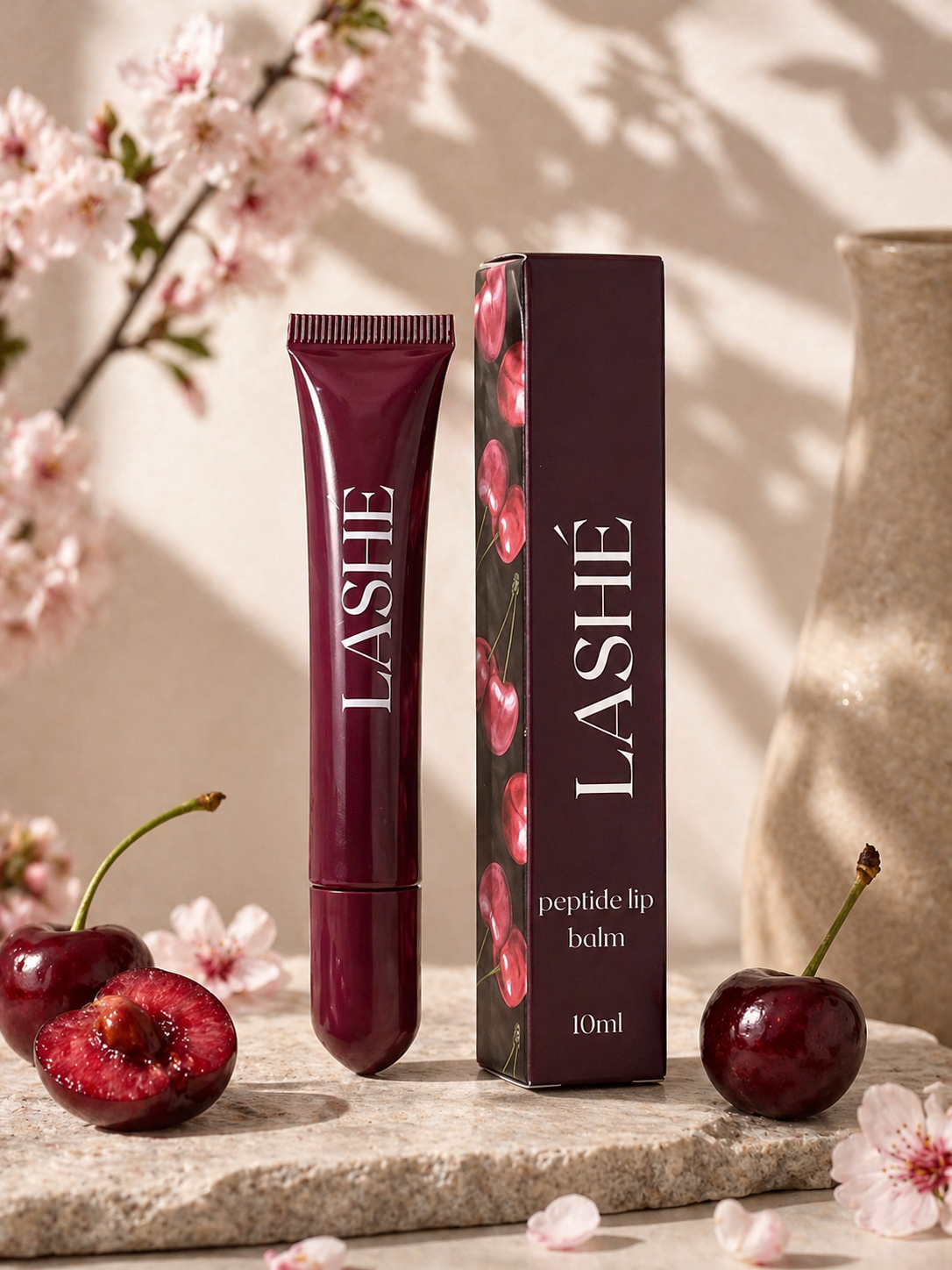 LASHÉ Peptide Lip Balm – Cherry