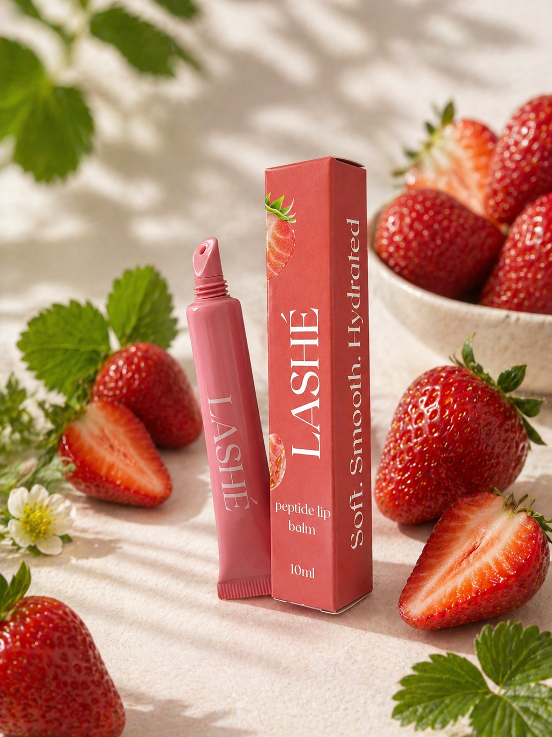 LASHÉ Peptide Lip Balm – Strawberry