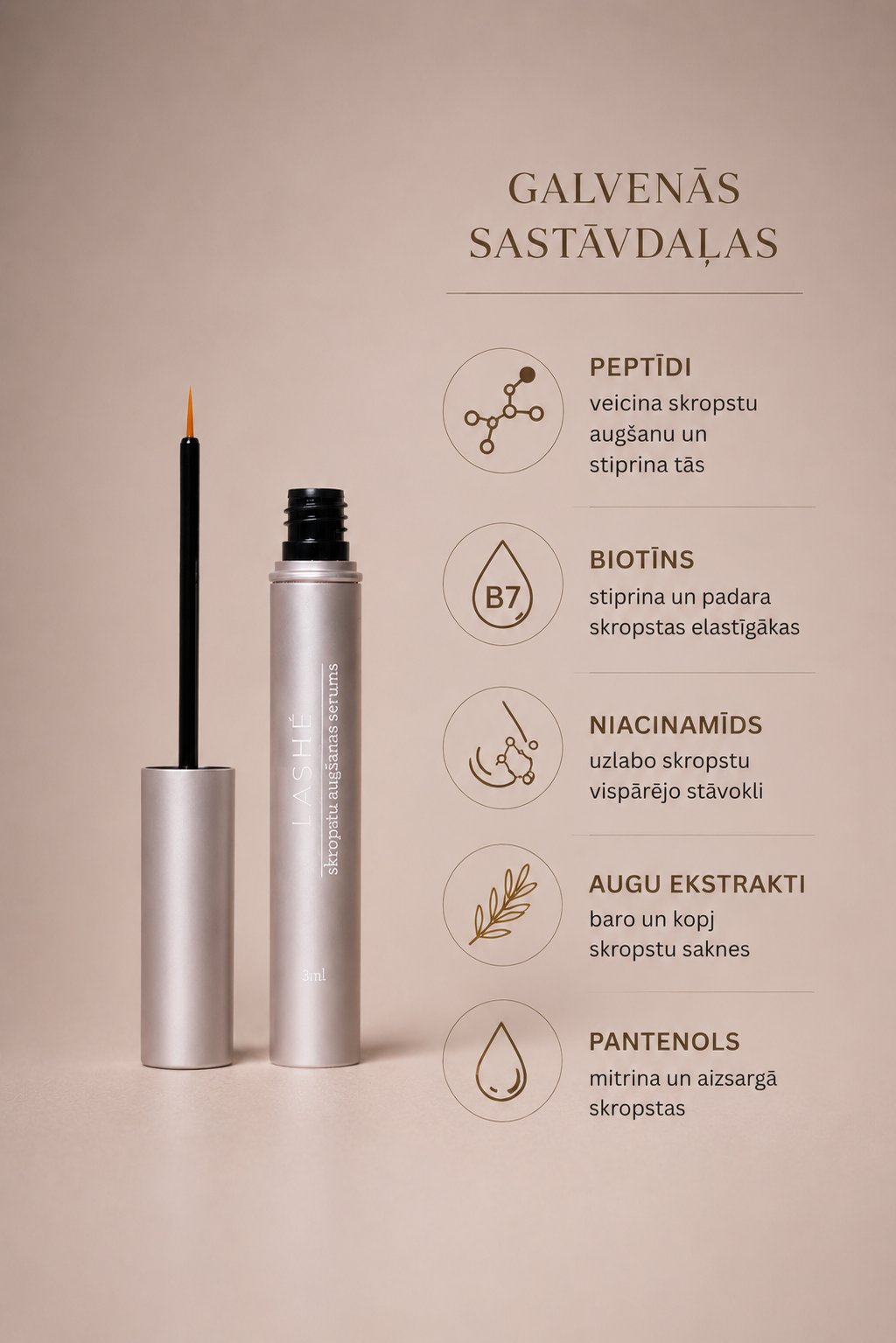Lashé skropstu augšanas serums (3ml)